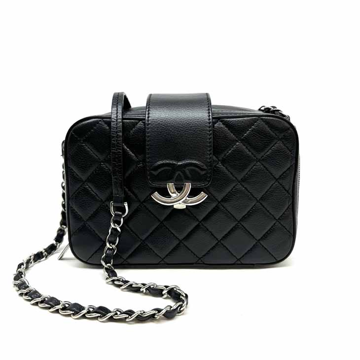 【未使用級】マトラッセ　キャビアスキン　チェーン　ショルダーバッグ　ブラック シャネル CHANEL マトラッセ バッグ ショルダーバッグ キャビアスキン
