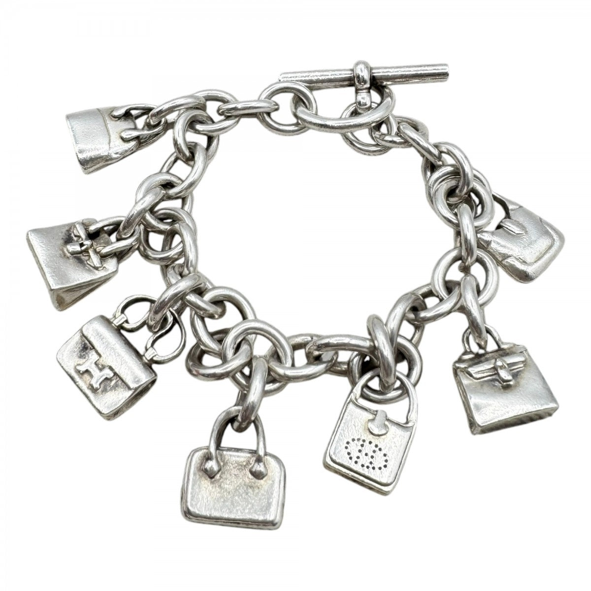 エルメス Ag925 アミュレット7 ブレスレット エルメス HERMES アミュレット7 バッグモチーフ ブレスレット
