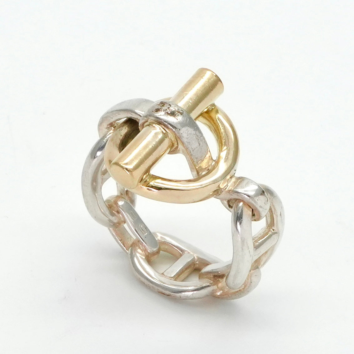 エルメス HERMES シェーヌダンクル リング 指輪 750/925 シルバー