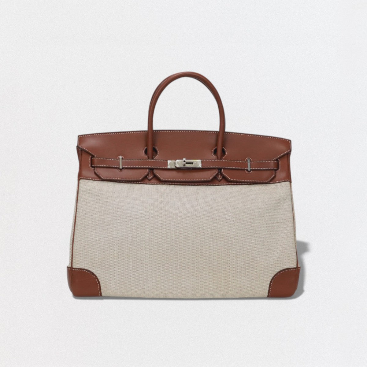 HERMES HERMES Birkin 40 Birkin 40 Bag Tote Bag Toile Ash Barenia