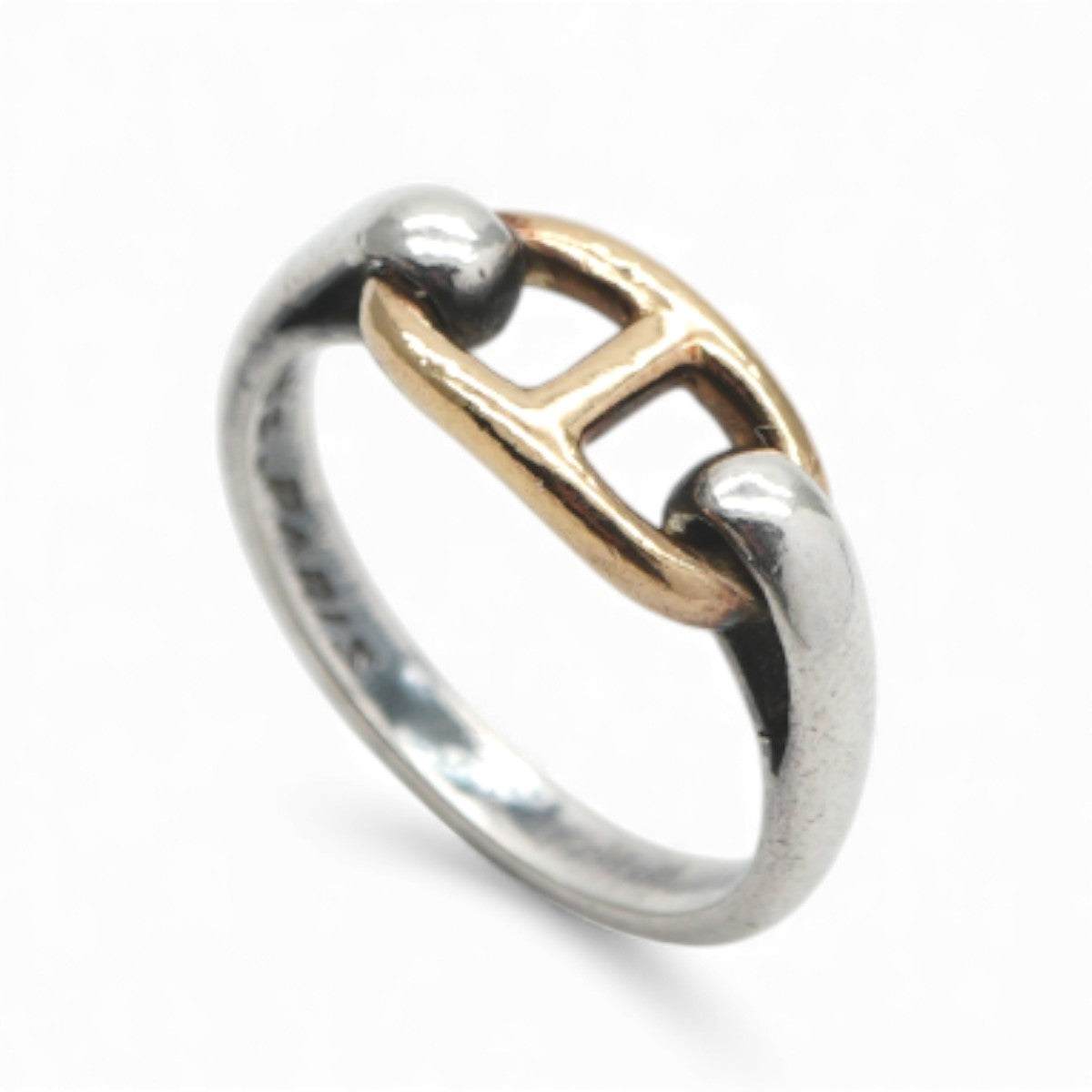 エルメス HERMES シェーヌダンクル リング 指輪 750/925 シルバー 金