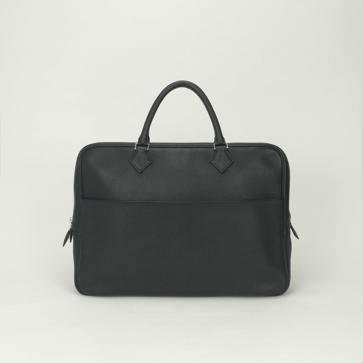エルメス HERMES プリュムドッグ38 プリュムドッグ 38 バッグ ビジネスバッグ ブリーフケース フィヨルド ノワール　Noir ブラック Black 黒 シルバー金具 ハンドバッグ トートバッグ エルメス HERMES プリュムドッグ38 プリュムドッグ 38 バッグ ビジネス
