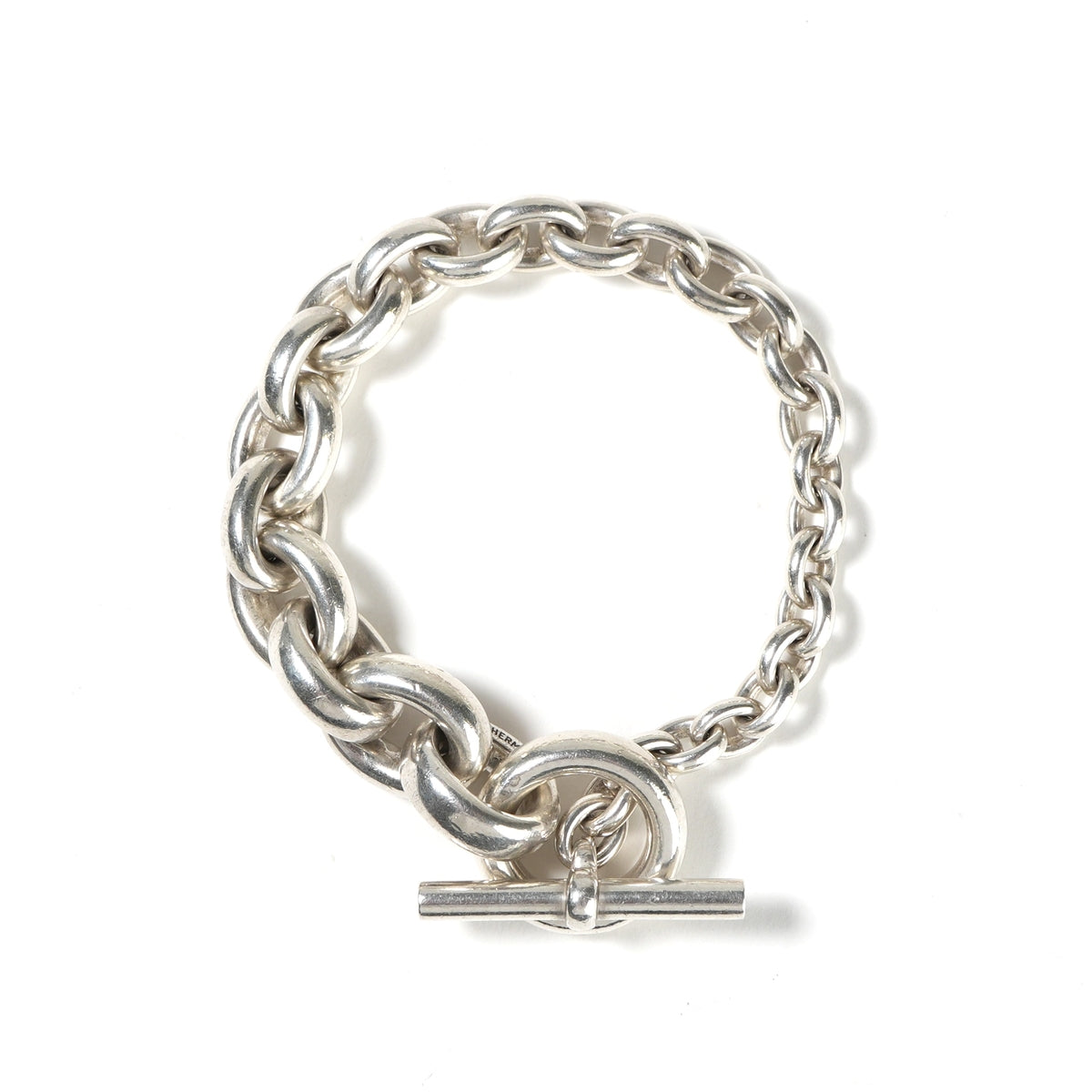 エルメス HERMES クレッシェンド ブレスレット バングル カフ SV925 銀