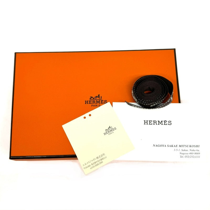 HERMES HERMES B?arn soufflet Bearn soufflet Wallet Long Wallet Long Wallet OEAUStritch Blue Gold Hardware Exotic