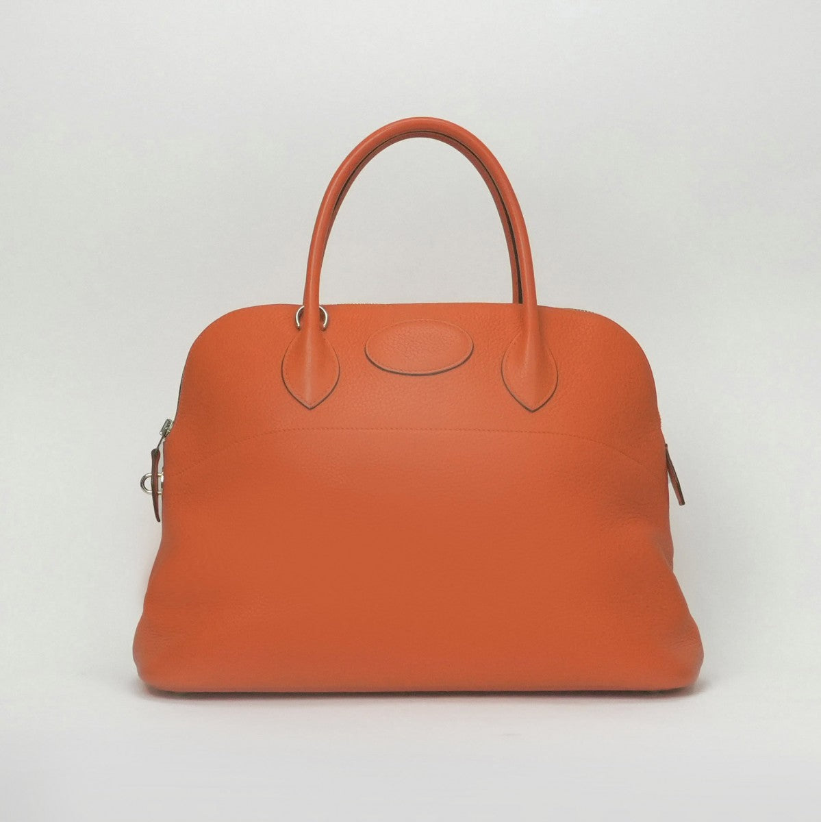 HERMES 爱马仕 Bolide 35 Bolide 35 Torillon Clemence橙色银硬件手袋