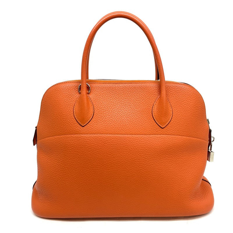 HERMES HERMES Bolide 35 Bolide 35 Torillon Clemence Orange Silver Hardware Handbag