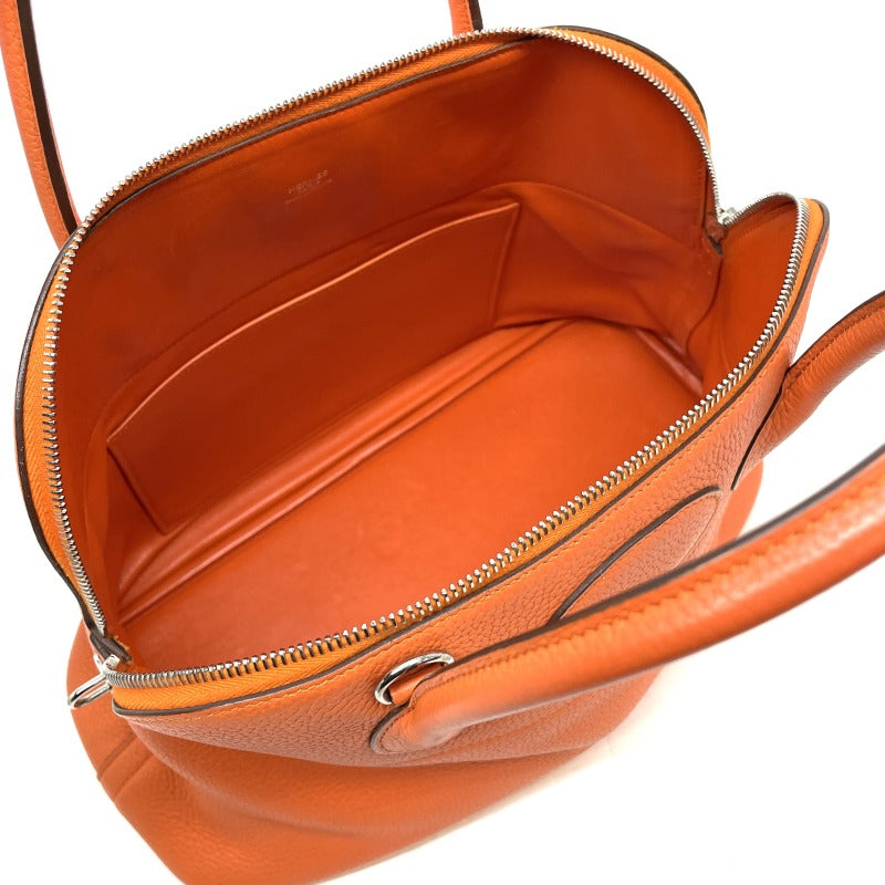 HERMES HERMES Bolide 35 Bolide 35 Torillon Clemence Orange Silver Hardware Handbag