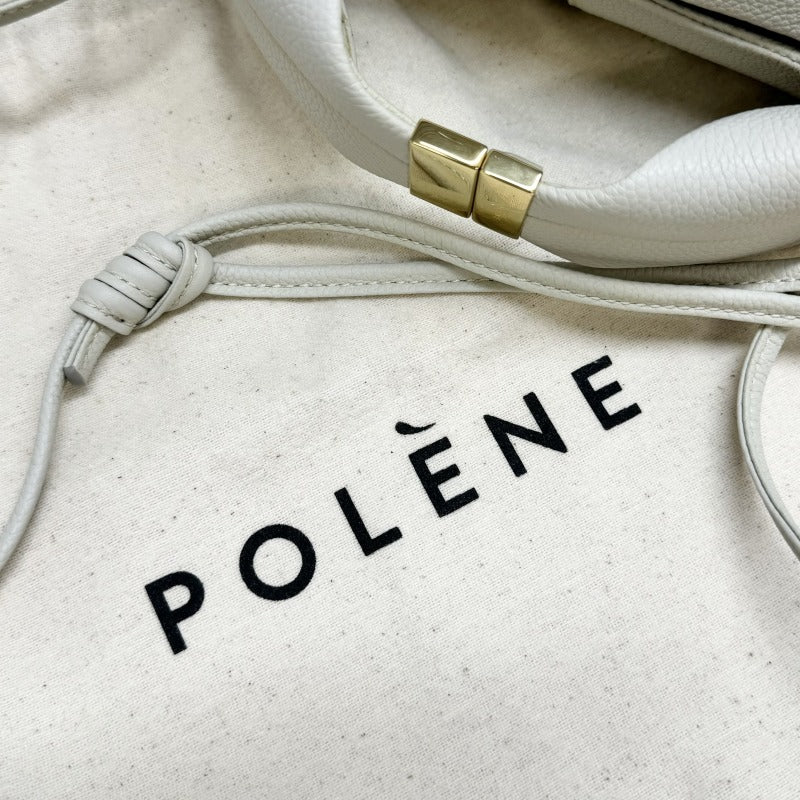 ポレーヌ POLENE Beri バッグ トートバッグ ショルダーバッグ フルグレインテクスチャードカーフレザー チョーク ライトグレー系 –  Tieel Vintage