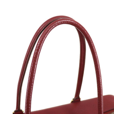 HERMES HERMES Plume 32 Plume 32 Bag Tote Bag Togo Red Red Gold Metal Fittings