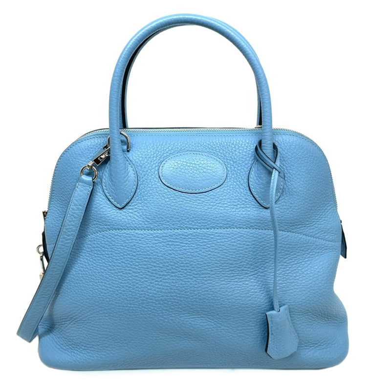 HERMES HERMES Bolide 31 Bolide 31 Bag, Tote bag, Shoulder bag, Torillon Clemence, Blue Knoll, Blue, Silver Hardware