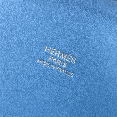 HERMES 헤르메스 Bolide 31 Bolide 31 가방, 토트 백, 숄더백, 토릴론 클레멘스, 블루 놀, 블루, 실버 하드웨어