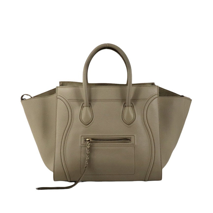 CELINE CELINE Luggage Phantom luggagePhantom Phantom luggage Bag, Tote Bag, Leather, Beige, Gold Hardware, Handbag