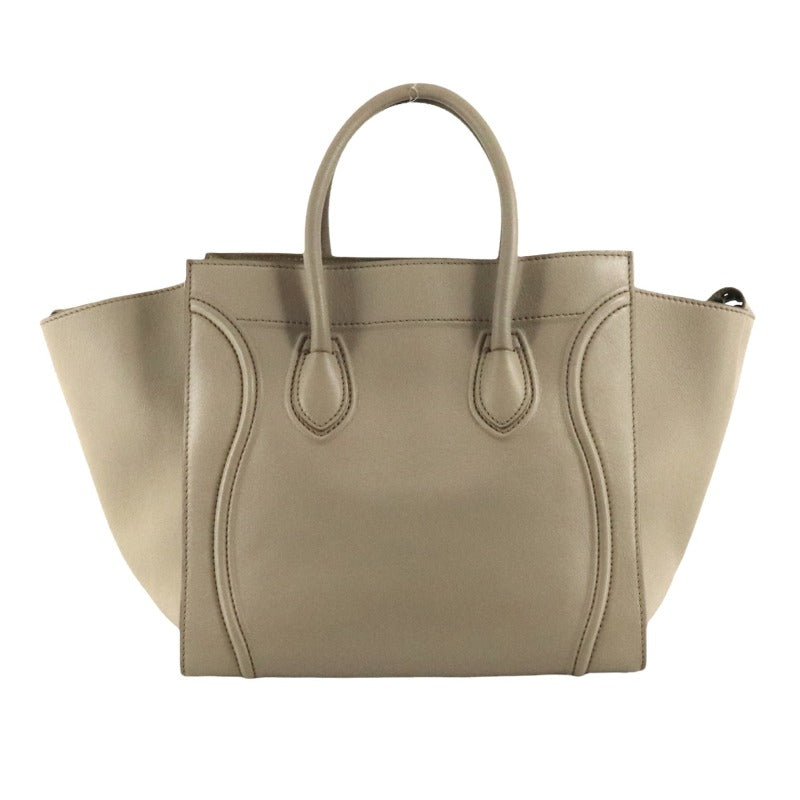 CELINE CELINE Luggage Phantom luggagePhantom Phantom luggage Bag, Tote Bag, Leather, Beige, Gold Hardware, Handbag