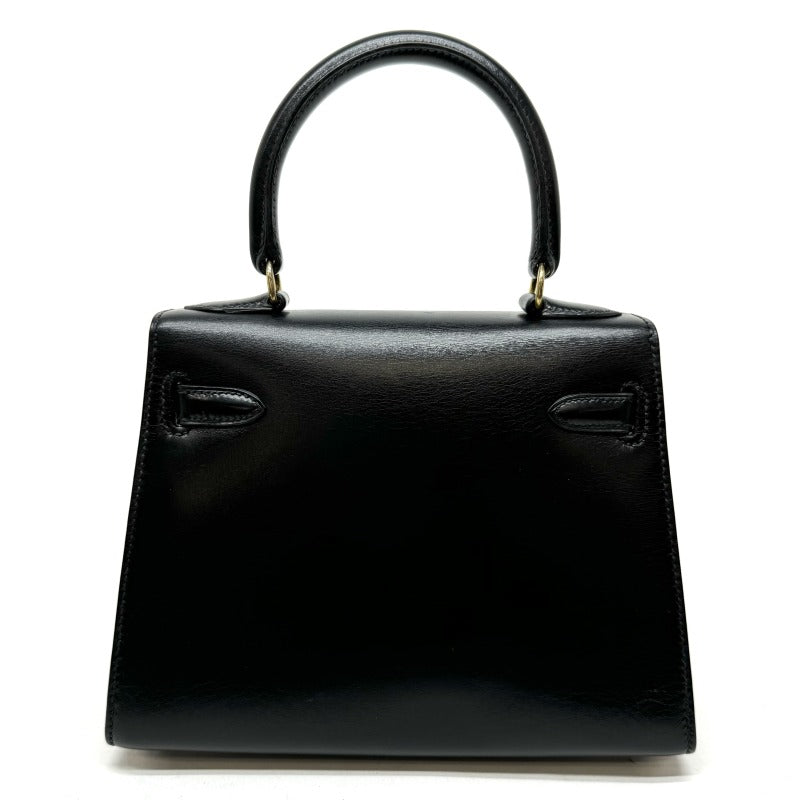 HERMES HERMES Kelly 20 Kelly 20 Mini kelly Bag, Tote Bag, Shoulder Bag, Box Calf, Noir, Black, Gold Fittings