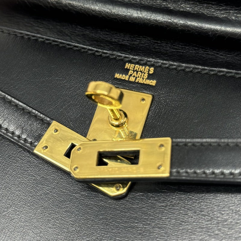 HERMES HERMES Kelly 20 Kelly 20 Mini kelly Bag, Tote Bag, Shoulder Bag, Box Calf, Noir, Black, Gold Fittings