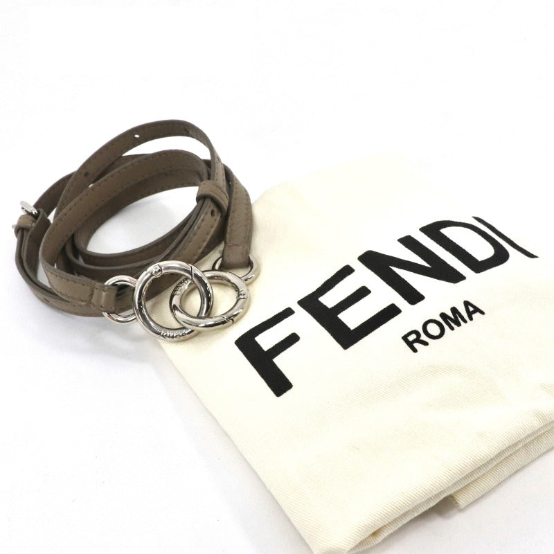 FENDI FENDI Peekaboo small Mini peekaboo Peekaboo mini Bag, Tote bag, Shoulder bag, Nappa leather, Beige, Greige, Silver hardware