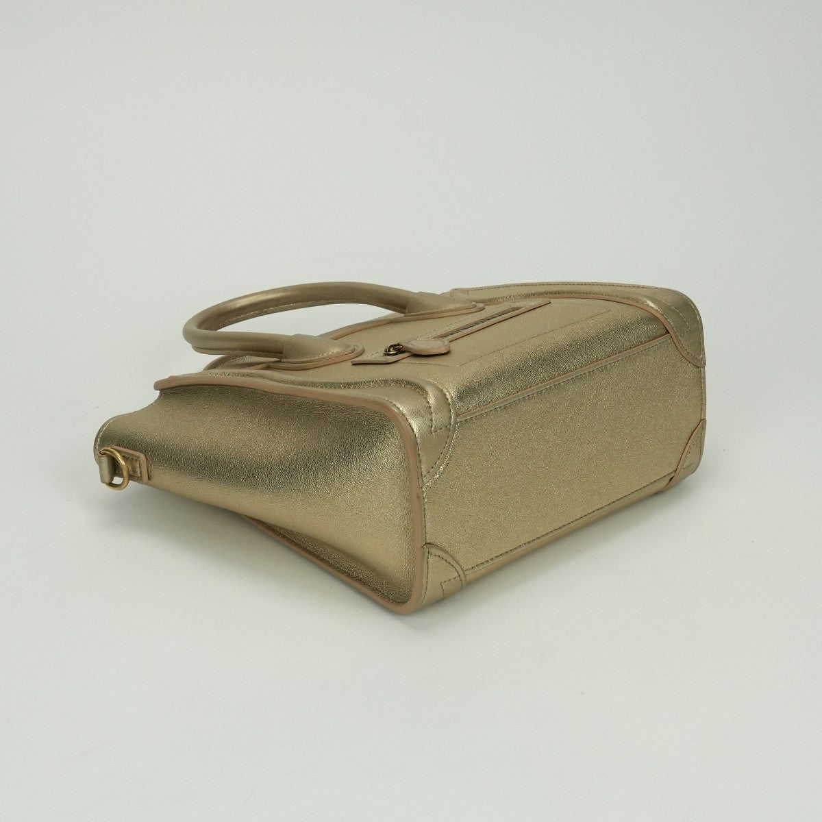 CELINE 셀린 Luggage nano Nano luggage Luggage nano 가방, 토트 백, 숄더백, 가죽, 금, 금 금속 피팅, 새로운 로고, 핸드백