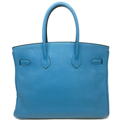 HERMES HERMES Birkin 35 Birkin 35 Tote bag Toryon Clemence Turquoise Blue Blue Gold hardware