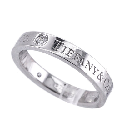 Tiffany & Co. TIFFANY&Co. Band Ring Flat Band Ring T&CO. Wedding Ring Diamond Ring Marriage Ring Platinum