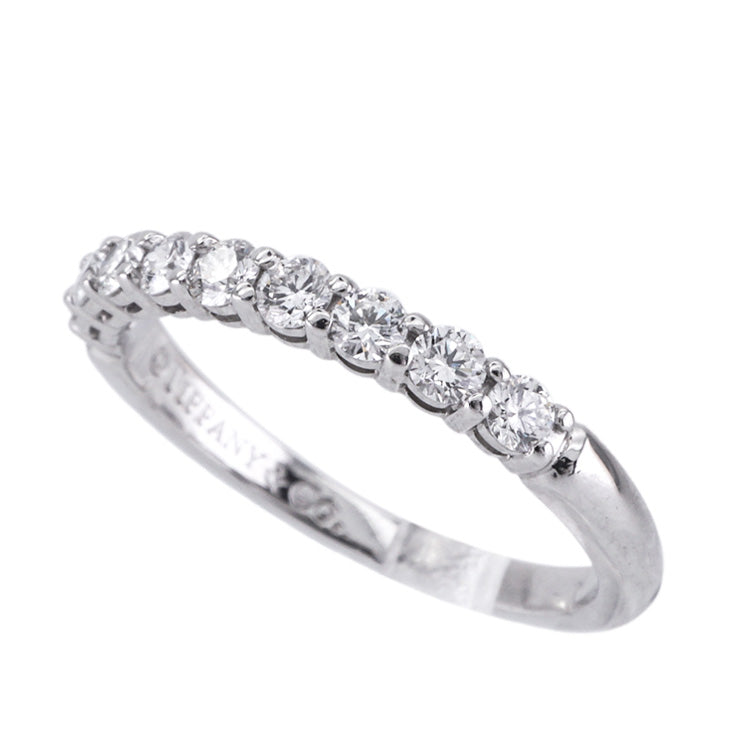 Tiffany & Co. TIFFANY&Co. Embrace Bandling Tiffany & Co. Forever ring pt950 half circle half eternity diamond ring platinum