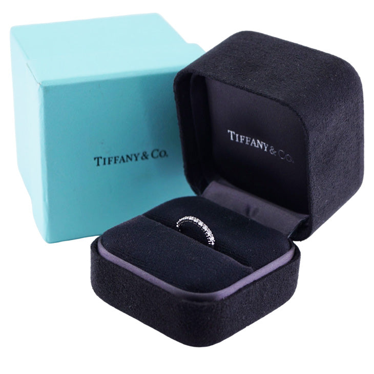 Tiffany & Co. TIFFANY&Co. Embrace Bandling Tiffany & Co. Forever ring pt950 half circle half eternity diamond ring platinum