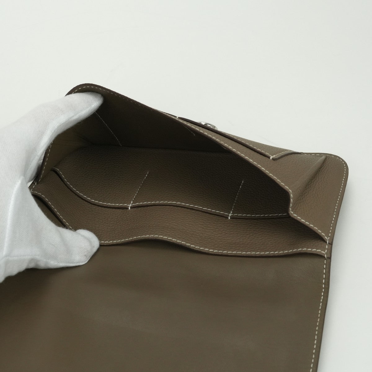 エルメス HERMES ドゴンGM ドゴン GM ドゴンデュオ 財布 長財布 ロングウォレット トリヨンクレマンス エトゥープ Etoupe グレー gray シルバー金具