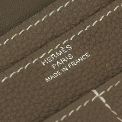 エルメス HERMES ドゴンGM ドゴン GM ドゴンデュオ 財布 長財布 ロングウォレット トリヨンクレマンス エトゥープ Etoupe グレー gray シルバー金具