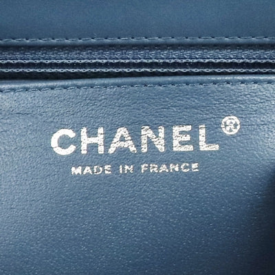 シャネル CHANEL マトラッセ ミニマトラッセ ミニマト バッグ ショルダーバッグ ラムスキン ブルー 青 シルバー金具 チェーンバッグ ココマーク ターンロック