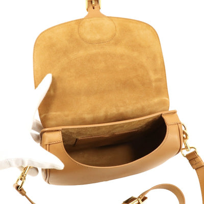 CHRISTIAN DIOR 克里斯蒂安·迪奥（Christian Dior） Dior bobby Bag medium Dior Bobby Bag肩带箱盒小牛棕色棕色金色硬件