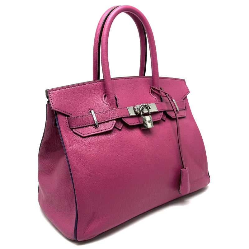 エルメス HERMES バーキン30 バーキン 30 スペシャルオーダー SPO パーソナルオーダー PO バイカラー バッグ トートバッグ シェブルミゾル ローズショッキング ウルトラバイオレット バイカラー ピンク ショッキングピンク シルバー金具 シェーブル ハンドバッグ