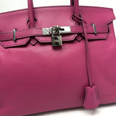 エルメス HERMES バーキン30 バーキン 30 スペシャルオーダー SPO パーソナルオーダー PO バイカラー バッグ トートバッグ シェブルミゾル ローズショッキング ウルトラバイオレット バイカラー ピンク ショッキングピンク シルバー金具 シェーブル ハンドバッグ