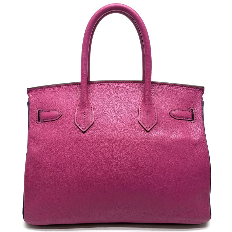 エルメス HERMES バーキン30 バーキン 30 スペシャルオーダー SPO パーソナルオーダー PO バイカラー バッグ トートバッグ シェブルミゾル ローズショッキング ウルトラバイオレット バイカラー ピンク ショッキングピンク シルバー金具 シェーブル ハンドバッグ