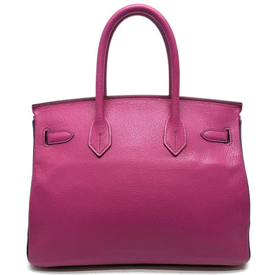 エルメス HERMES バーキン30 バーキン 30 スペシャルオーダー SPO パーソナルオーダー PO バイカラー バッグ トートバッグ シェブルミゾル ローズショッキング ウルトラバイオレット バイカラー ピンク ショッキングピンク シルバー金具 シェーブル ハンドバッグ