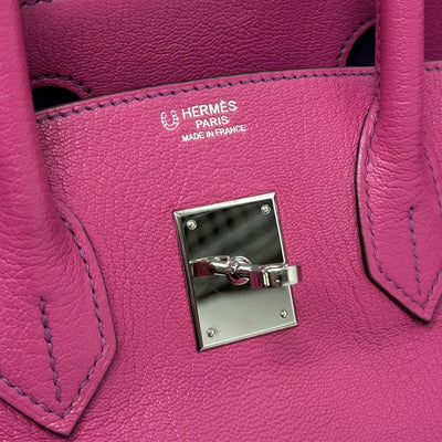 エルメス HERMES バーキン30 バーキン 30 スペシャルオーダー SPO パーソナルオーダー PO バイカラー バッグ トートバッグ シェブルミゾル ローズショッキング ウルトラバイオレット バイカラー ピンク ショッキングピンク シルバー金具 シェーブル ハンドバッグ
