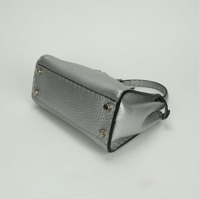 FENDI Fendi Peekaboo Serelia 가방 토트 가방 숄더백 가죽 가죽 은색 금속 피팅 핸드백