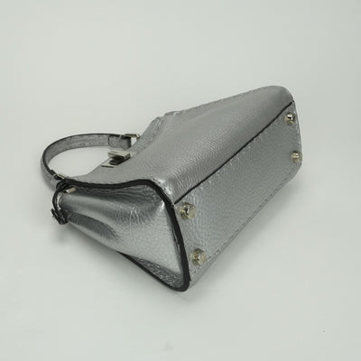 FENDI Fendi Peekaboo Serelia 가방 토트 가방 숄더백 가죽 가죽 은색 금속 피팅 핸드백
