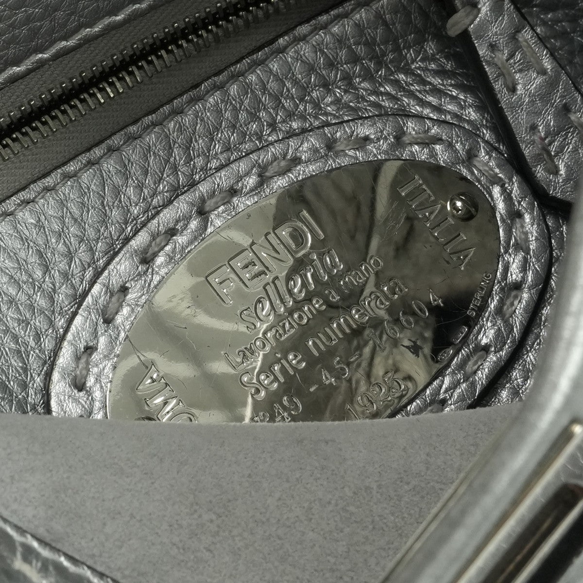 FENDI Fendi Peekaboo Serelia 가방 토트 가방 숄더백 가죽 가죽 은색 금속 피팅 핸드백