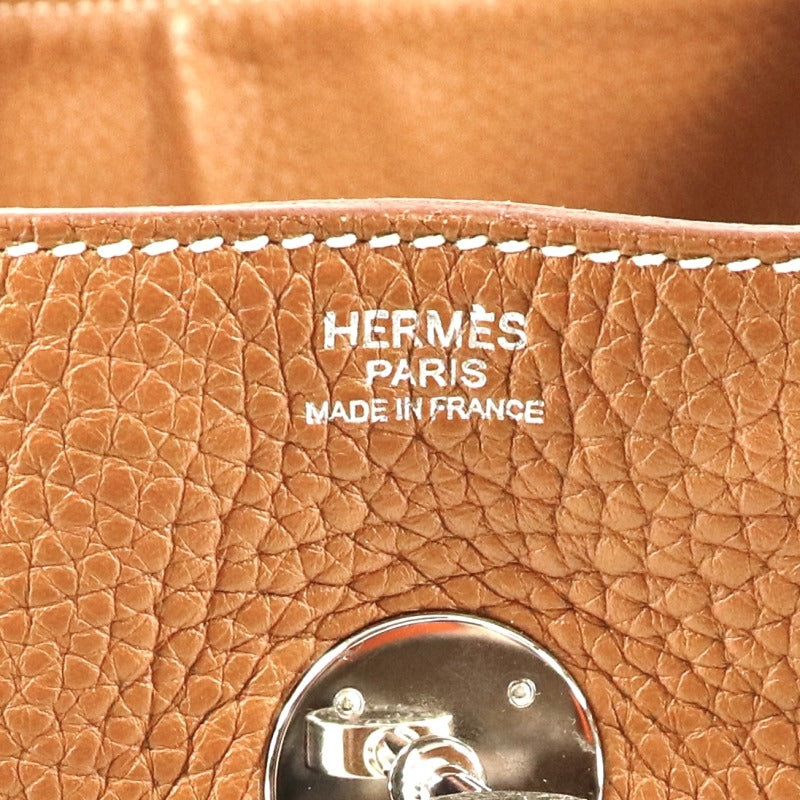 HERMES HERMES Lindy 34 Lindy 34 Bag, Tote bag, Shoulder bag, Toryon Clemence, Gold, Brown, Brown, Silver hardware