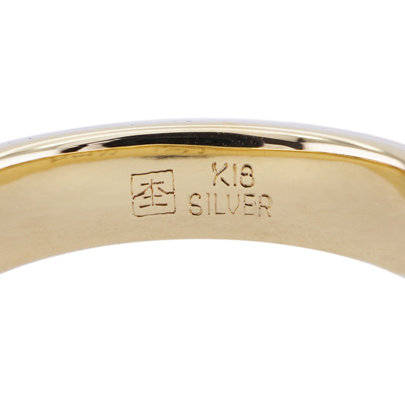 モクメガネヤ/杢目金屋 MOKUMEGANEYA リング 指輪 結婚指輪 ペアリング マリッジリング K18 シルバー コンビ