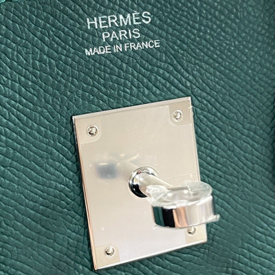 HERMES 爱马仕 Birkin 30 Birkin 30 袋子手提袋Epson玛丽雀绿色绿色银金属配件Vaugh Epson