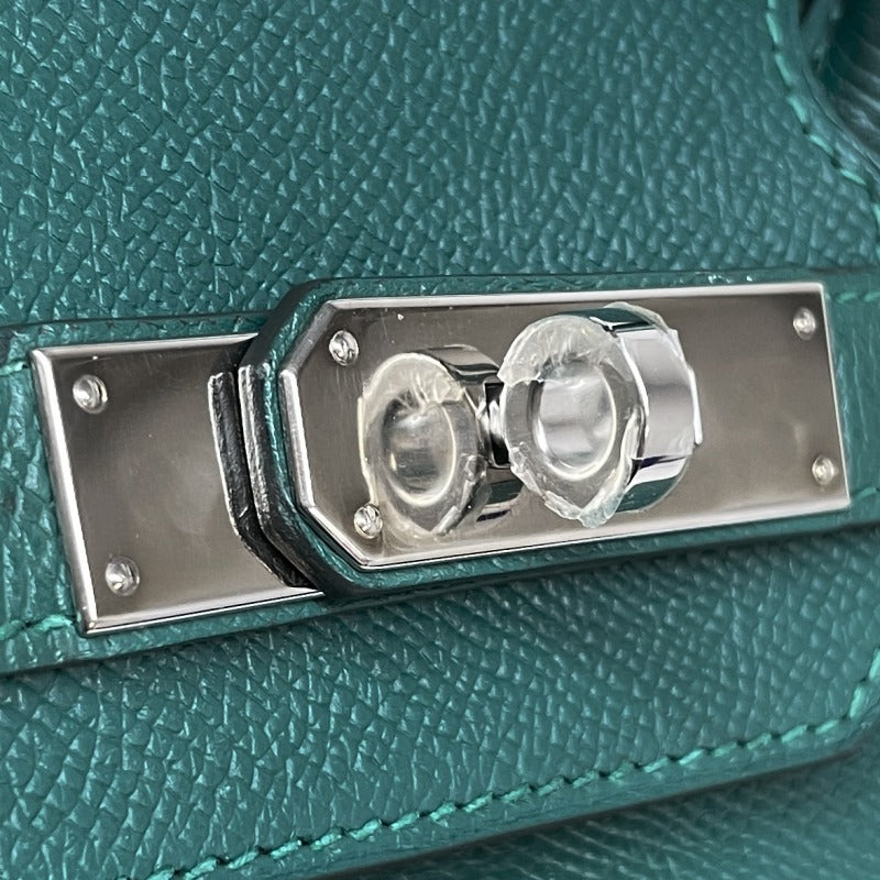 HERMES 爱马仕 Birkin 30 Birkin 30 袋子手提袋Epson玛丽雀绿色绿色银金属配件Vaugh Epson
