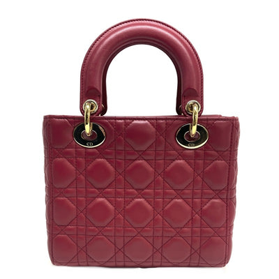 クリスチャンディオール CHRISTIAN DIOR レディディオール スモール MYABC LADY DIOR MY ABCDIOR スモールバッグ MYABC カナージュバッグ バッグ トートバッグ ショルダーバッグ ラムスキン レッド 赤 ゴールド金具