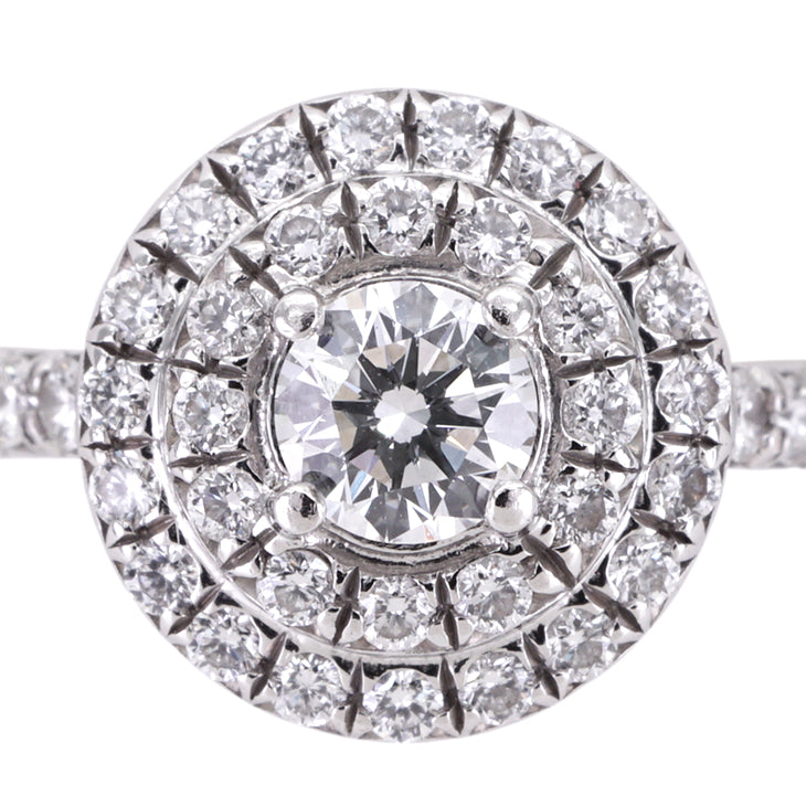 Tiffany & Co. TIFFANY&Co. Tiffany & Co. Sorest Ring Pt950 Silver Sorest Diamond Ring Solest Ring Engagement Ring