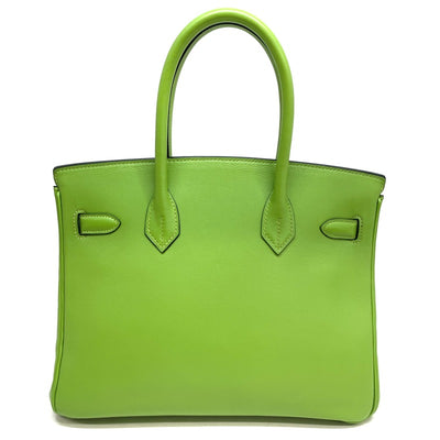 HERMES HERMES Birkin 30 Birkin 30 Bag Tote Bag Evercalf Apple Green Green Green Silver Metal Fittings Evercalf Handbag