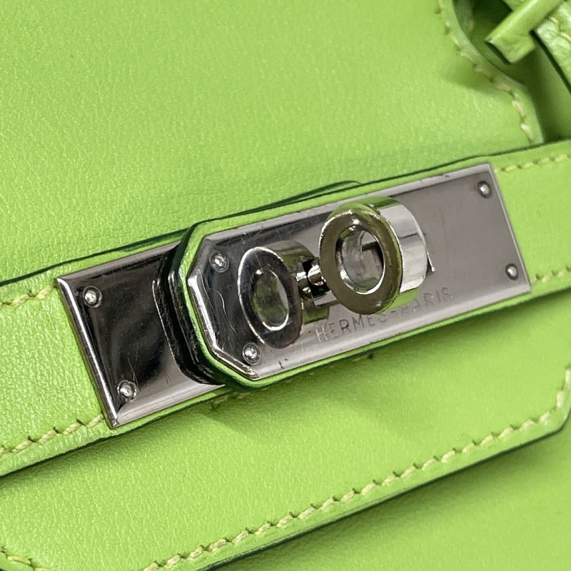 HERMES HERMES Birkin 30 Birkin 30 Bag Tote Bag Evercalf Apple Green Green Green Silver Metal Fittings Evercalf Handbag