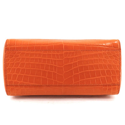 FENDI FENDI Peekaboo small Mini peekaboo Peekaboo mini Bag, Tote Bag, Shoulder Bag, Crocodile, Orange, Gold Hardware, Exotic