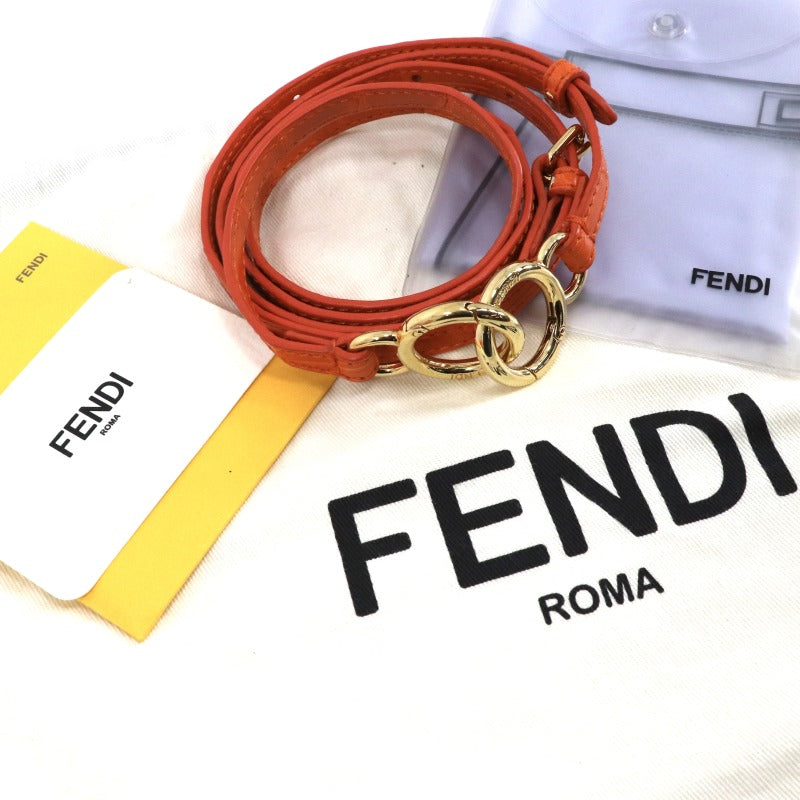 フェンディ FENDI ピーカブー スモール ミニピーカブー ピーカブーミニ バッグ トートバッグ ショルダーバッグ クロコダイル オレンジ ゴールド金具 エキゾチック