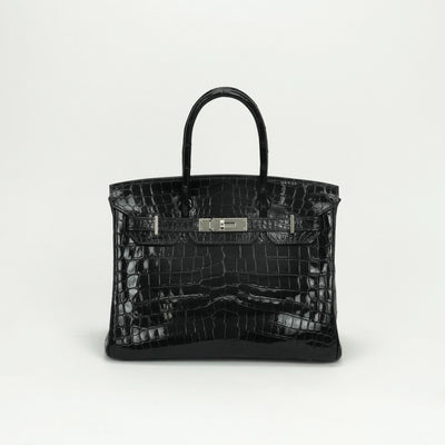 エルメス HERMES バーキン30 バーキン 30 バッグ トートバッグ ニロティカス クロコダイル ノワール Noir ブラック Black 黒 シルバー金具