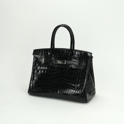 エルメス HERMES バーキン30 バーキン 30 バッグ トートバッグ ニロティカス クロコダイル ノワール Noir ブラック Black 黒 シルバー金具