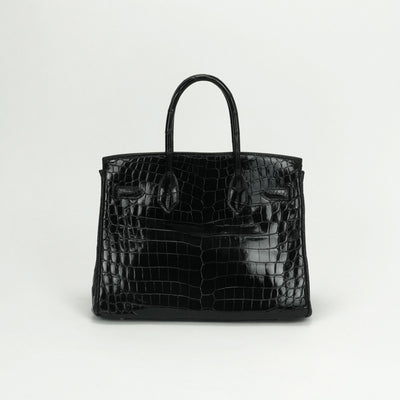 エルメス HERMES バーキン30 バーキン 30 バッグ トートバッグ ニロティカス クロコダイル ノワール Noir ブラック Black 黒 シルバー金具